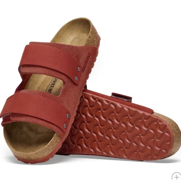 Birkenstock Uji Nubuck-Suede Leather in Sienna Red - Picture 1 of 10